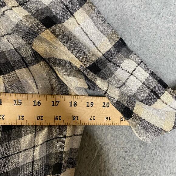 Zara womens plaid mini wool blend off the shoulder dress long sleeve light Small - Picture 3 of 7